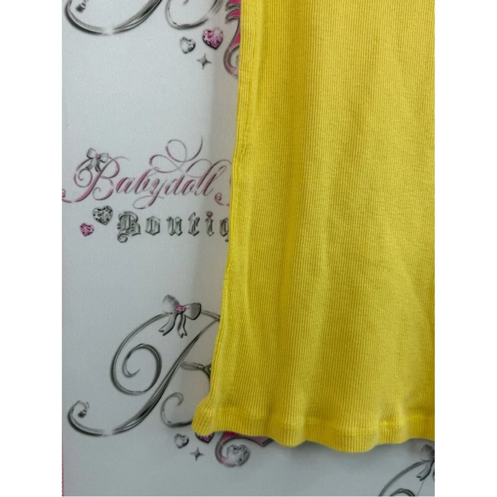 725 originals tank top stretchy bright Everyday Ribbed Tank Top - Yellow - Picture 3 of 10